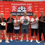 Frank Arico and Carol Crooks win Gold in English Nationals Mixed Doubles 70+